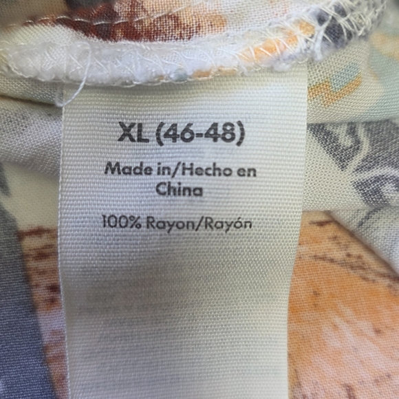 Route 66 Motorcycle Shirt XL Rayon Button Up Retro Americana Graphic Hawaiian - Picture 6 of 7